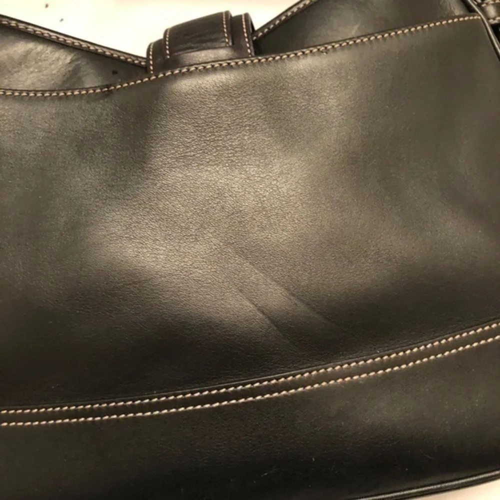 Coach black leather Hampton shoulder bag purse